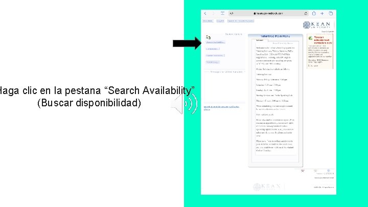 Haga clic en la pestana “Search Availability” (Buscar disponibilidad) 