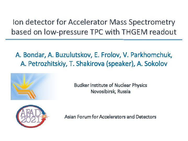 Ion detector for Accelerator Mass Spectrometry based on low-pressure TPC with THGEM readout A.