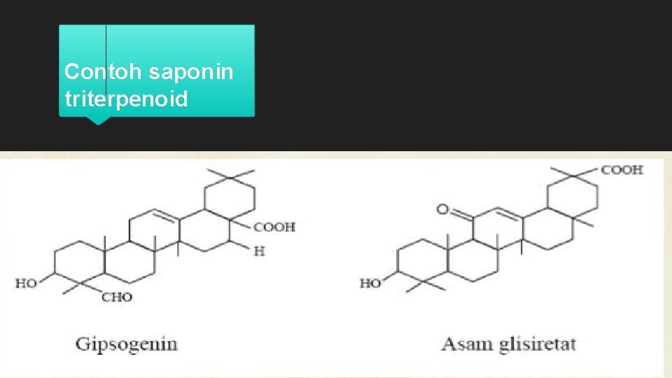 Contoh saponin triterpenoid 