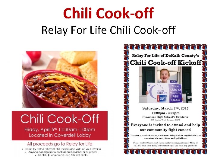 Chili Cook-off Relay For Life Chili Cook-off 