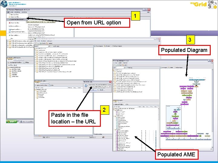 1 Open from URL option 3 Populated Diagram Paste in the file location –