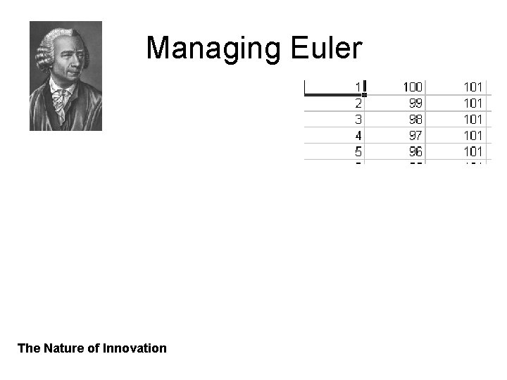 Managing Euler The Nature of Innovation 