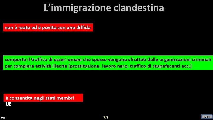 L’immigrazione clandestina non è reato ed è punita con una diffida comporta il traffico