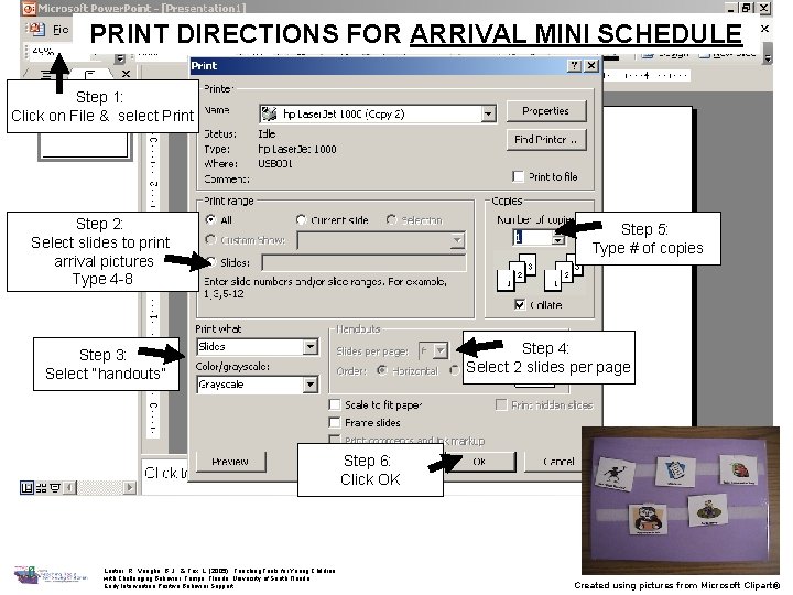 PRINT DIRECTIONS FOR ARRIVAL MINI SCHEDULE Step 1: Click on File & select Print