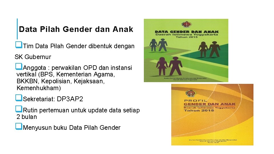 Data Pilah Gender dan Anak q. Tim Data Pilah Gender dibentuk dengan SK Gubernur