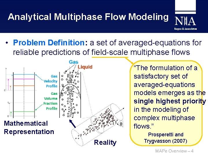 Analytical Multiphase Flow Modeling • Problem Definition: a set of averaged-equations for reliable predictions