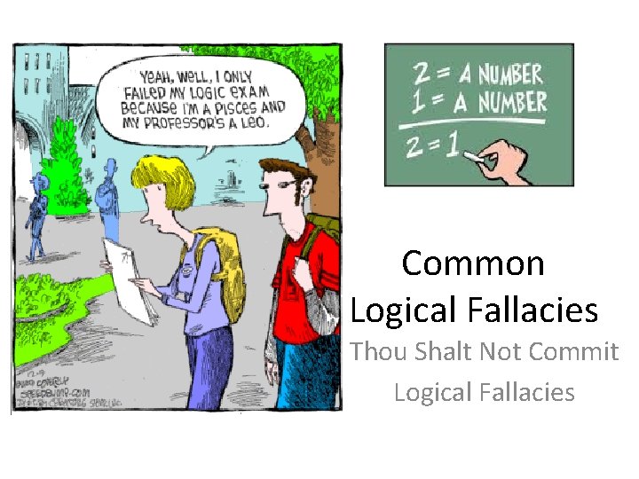 Common Logical Fallacies Thou Shalt Not Commit Logical Fallacies 