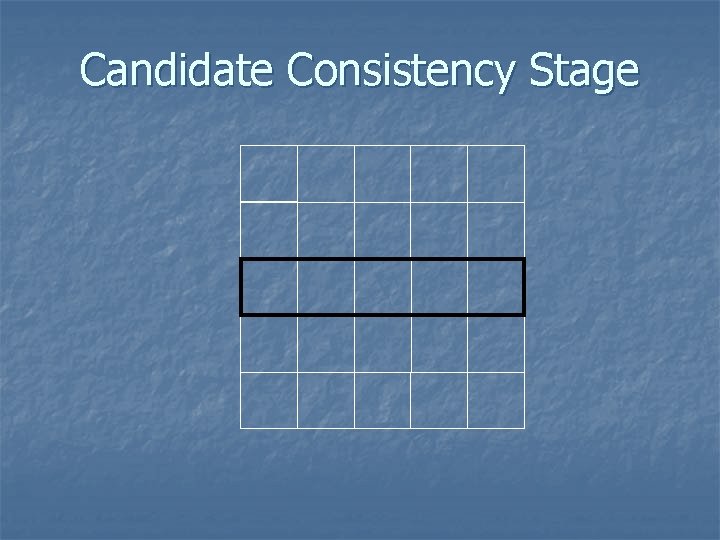 Candidate Consistency Stage 