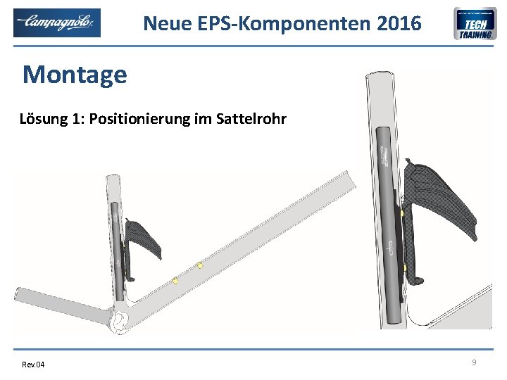 Neue EPS-Komponenten 2016 Montage Lösung 1: Positionierung im Sattelrohr Rev. 04 9 