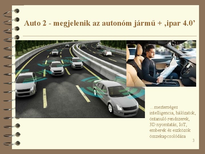 Auto 2 - megjelenik az autonóm jármű + ‚ipar 4. 0’ …mesterséges intelligencia, hálózatok,