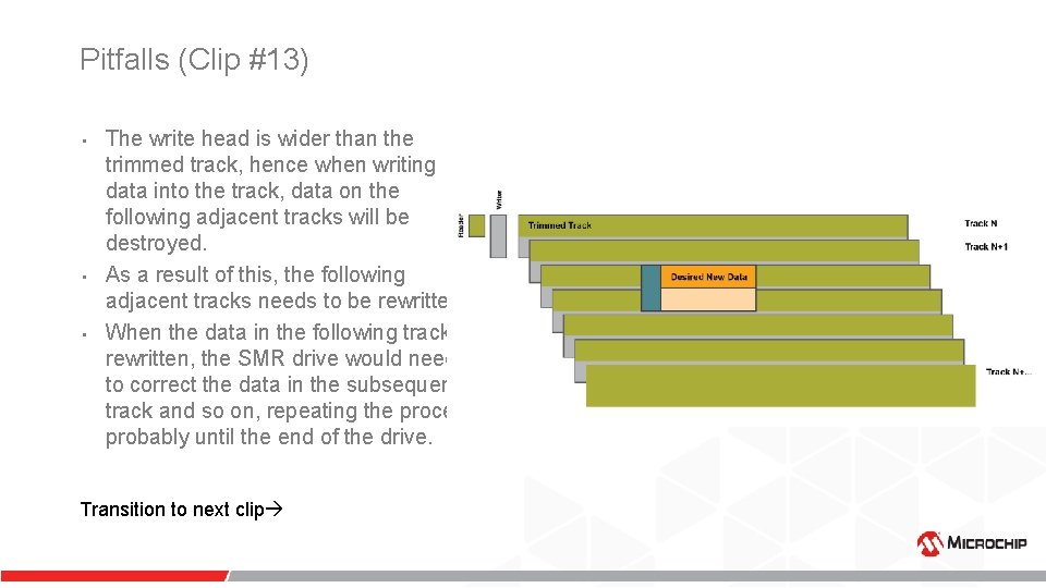 Pitfalls (Clip #13) • • • The write head is wider than the trimmed Pitfalls (Clip #13) • • • The write head is wider than the trimmed