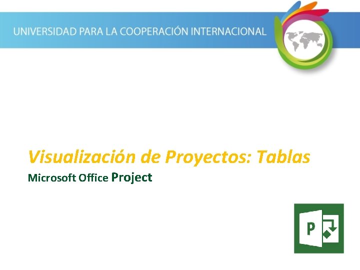 Visualización de Proyectos: Tablas Microsoft Office Project 
