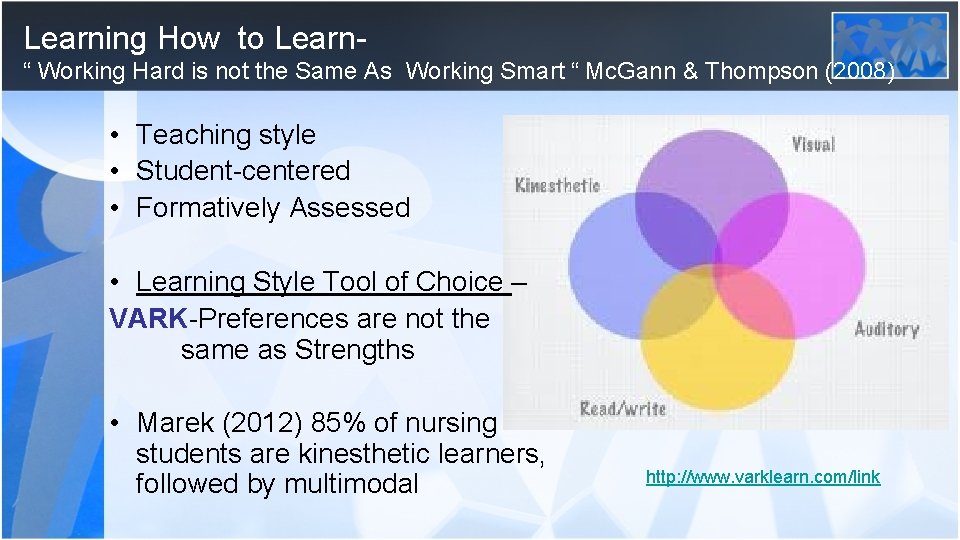 Learning How to Learn“ Working Hard is not the Same As Working Smart “