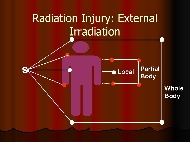 Radiation Injury: External Irradiation · s · · Partial Local · Body · ·