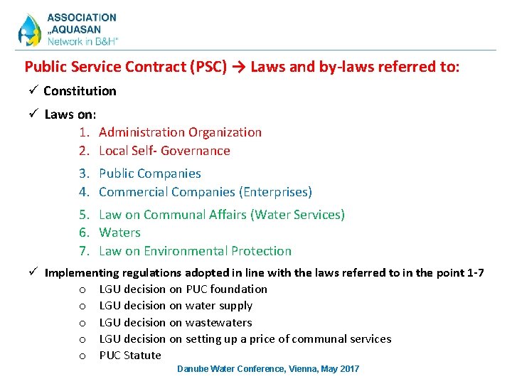 Public Service Contract experience lessons learned and good