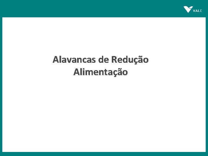 Alavancas de Redução Alimentação 