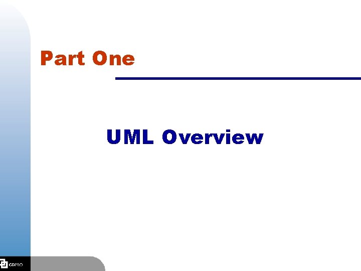 Part One UML Overview 