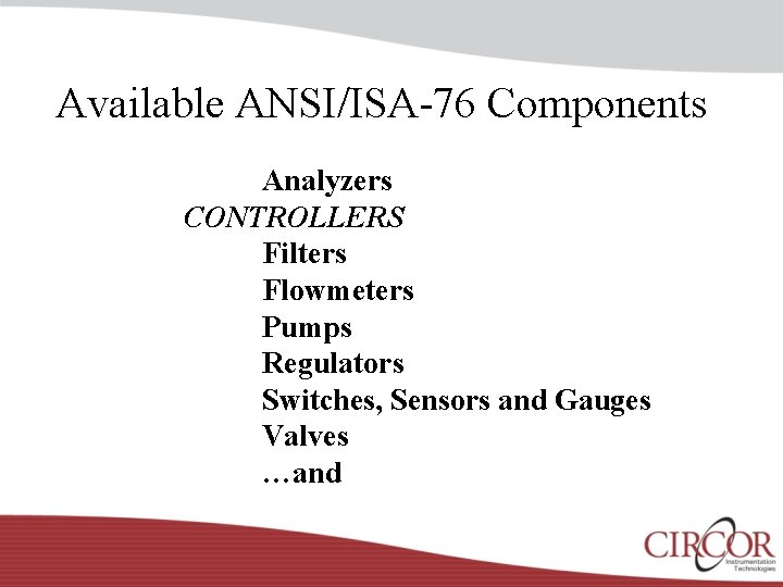 Modular Sample Conditioning CIRCOR Tech Thirdparty Component Development