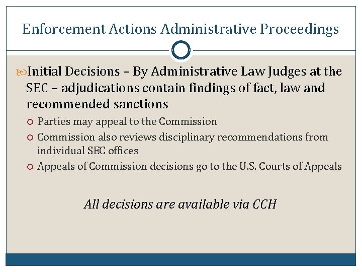Enforcement Actions Administrative Proceedings Initial Decisions – By Administrative Law Judges at the SEC