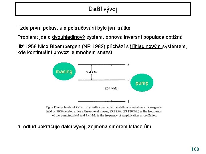 Další vývoj I zde první pokus, ale pokračování bylo jen krátké Problém: jde o