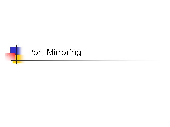 Port Mirroring 