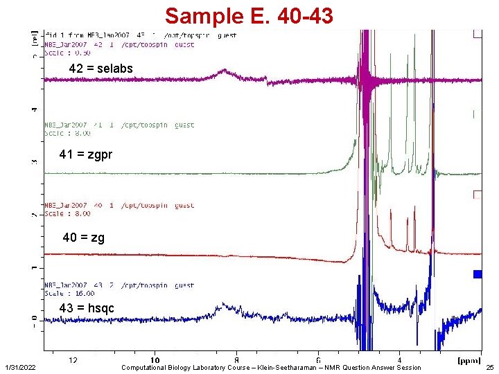 Sample E. 40 -43 42 = selabs 41 = zgpr 40 = zg 43