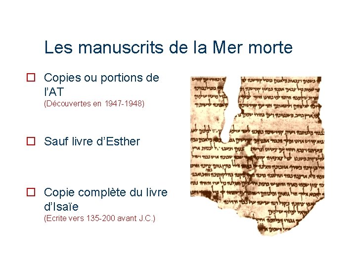 La Rvlation divine La transmission crite de lAncien