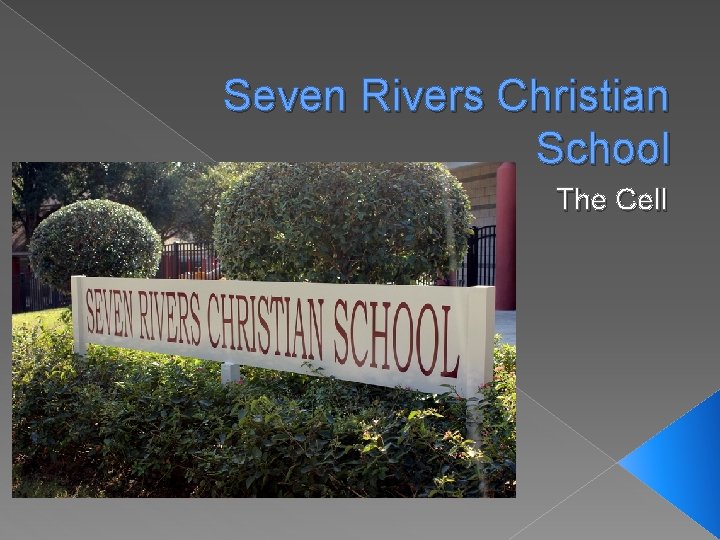 Seven Rivers Christian School The Cell The Front