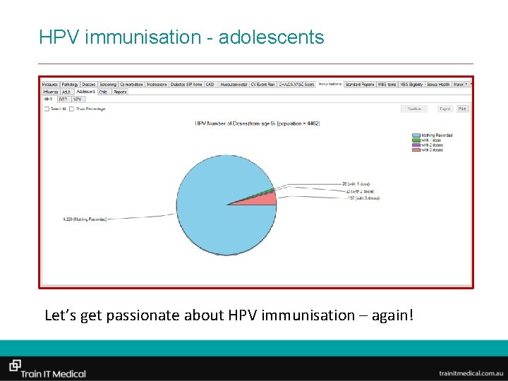 HPV immunisation - adolescents Let’s get passionate about HPV immunisation – again! 
