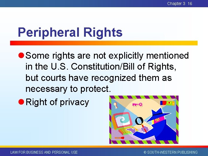 Chapter 3 16 Peripheral Rights l Some rights are not explicitly mentioned in the Chapter 3 16 Peripheral Rights l Some rights are not explicitly mentioned in the