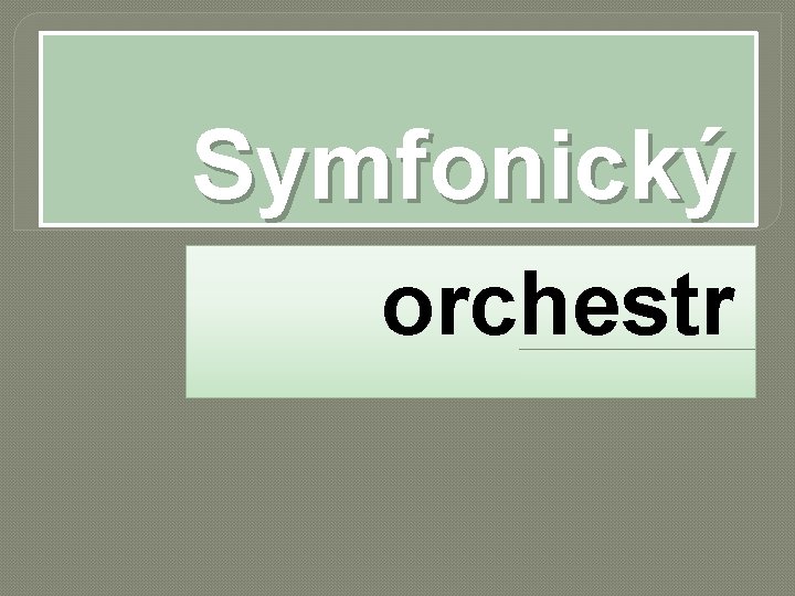 Symfonický orchestr 