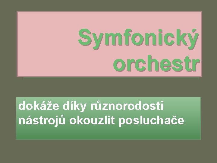 Symfonický orchestr dokáže díky různorodosti nástrojů okouzlit posluchače 