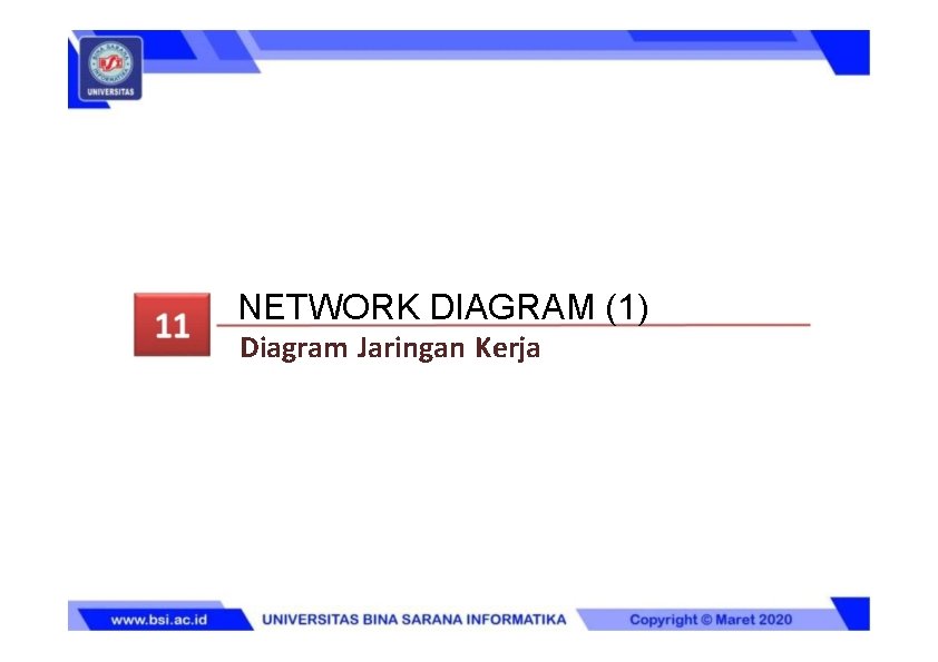 NETWORK DIAGRAM (1) Diagram Jaringan Kerja 
