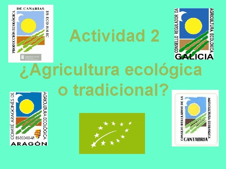 Actividad 2 ¿Agricultura ecológica o tradicional? 