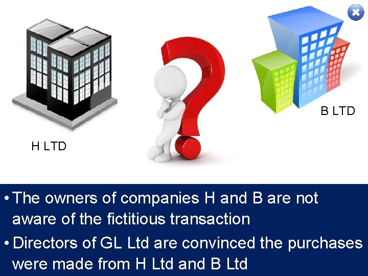 B LTD H LTD • The owners of companies H and B are not