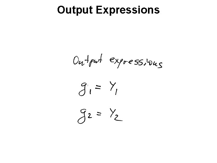 Output Expressions 