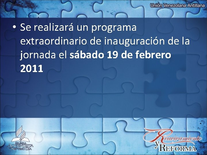 • Se realizará un programa extraordinario de inauguración de la jornada el sábado • Se realizará un programa extraordinario de inauguración de la jornada el sábado
