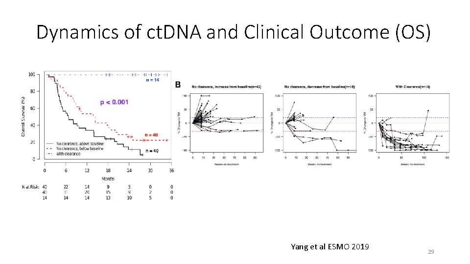 Dynamics of ct. DNA and Clinical Outcome (OS) Yang et al ESMO 2019 29