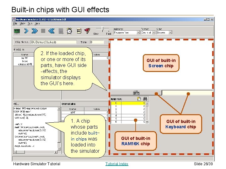 Built-in chips with GUI effects 2. If the loaded chip, or one or more