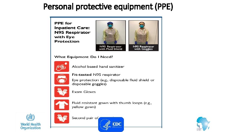 Personal protective equipment (PPE) 