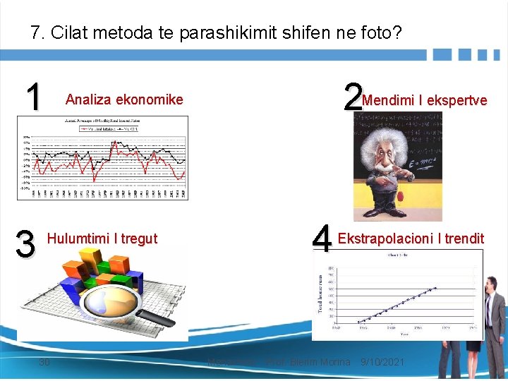 7. Cilat metoda te parashikimit shifen ne foto? 1 3 2 Analiza ekonomike Mendimi