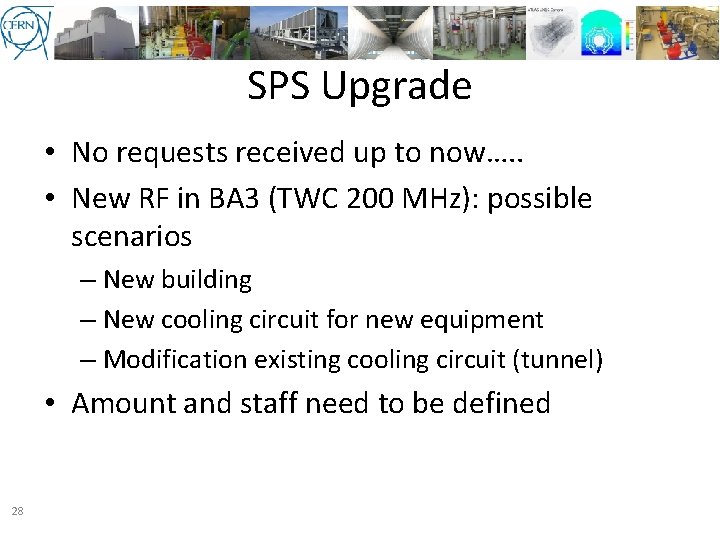 SPS Upgrade • No requests received up to now…. . • New RF in