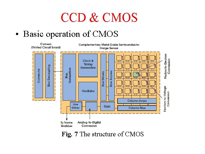 CCD & CMOS • Basic operation of CMOS Fig. 7 The structure of CMOS