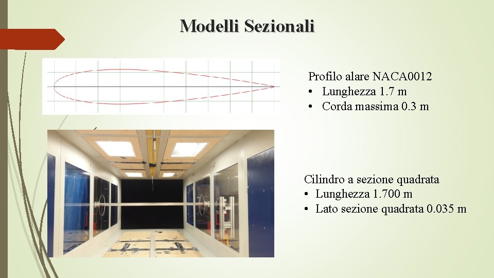 Modelli Sezionali Profilo alare NACA 0012 • Lunghezza 1. 7 m • Corda massima