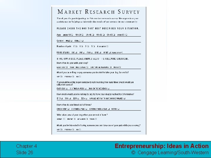 Chapter 4 Slide 26 Entrepreneurship: Ideas in Action © Cengage Learning/South-Western 