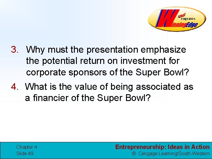 3. Why must the presentation emphasize the potential return on investment for corporate sponsors