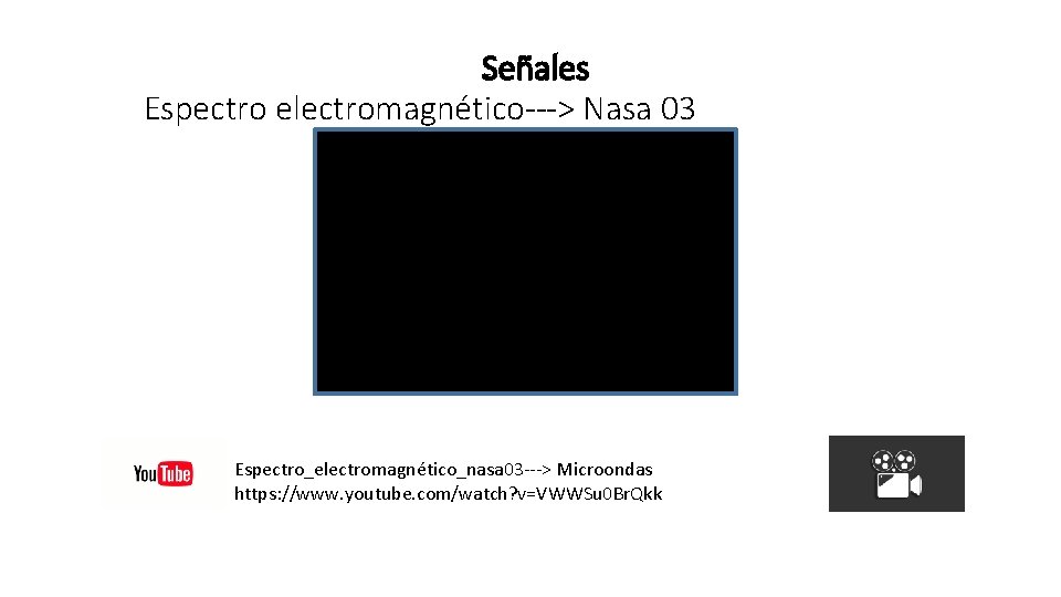 Señales Espectro electromagnético---> Nasa 03 Espectro_electromagnético_nasa 03 ---> Microondas https: //www. youtube. com/watch? v=VWWSu