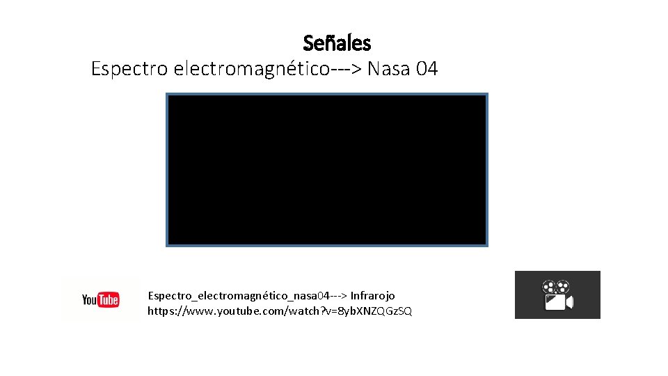 Señales Espectro electromagnético---> Nasa 04 Espectro_electromagnético_nasa 04 ---> Infrarojo https: //www. youtube. com/watch? v=8