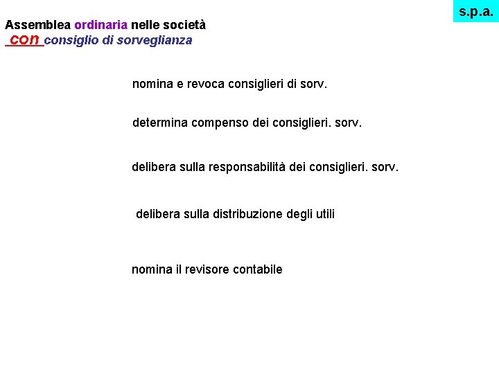 Assemblea ordinaria nelle società consiglio di sorveglianza nomina e revoca consiglieri di sorv. determina