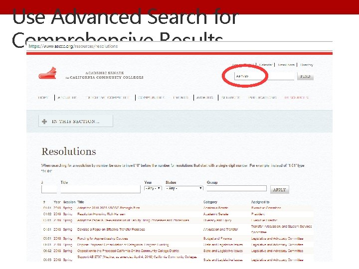 Use Advanced Search for Comprehensive Results 